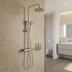 DEMM Shower douchecombinatie thermostaat met regendouche chroom 1208946965